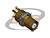 CONECTOR IEC 169-13 TIPO 1.6/5.6 FÊMEA RETO PAINEL 2 TERMINAIS DE ATERRAMENTO
