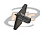 CONECTOR SMA FÊMEA RETO PAINEL BASE QUADRADA 12,70MM