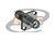 ADAPTADOR SMA FÊMEA X FÊMEA RETO PAINEL BASE QUADRADA 12,70MM