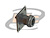 CONECTOR N 50 OHMS FÊMEA RETO PAINEL BASE QUADRADA 25,4MM FURO BASE 4,5MM