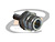 CONECTOR N 50 OHMS FÊMEA RETO CABO PAINEL CRIMPAGEM RG-58 PINO SOLTO BASE REDONDA ROSCA E PORCA