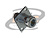 CONECTOR N 50 OHMS FÊMEA RETO CABO PAINEL PRENSA CABO RG-58 BASE QUADRADA 25,4MM