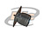 CONECTOR N 50 OHMS MACHO RETO PAINEL BASE QUADRADA 25,40MM