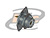CONECTOR UHF FÊMEA RETO PAINEL BASE LOSANGO