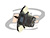 CONECTOR UHF FÊMEA RETO PAINEL BASE REDONDA 33,30MM ROSCA E PORCA