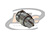ADAPTADOR DE CONVERSÃO BNC MACHO X SMB 50 OHMS MACHO