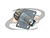 ADAPTADOR DE CONVERSÃO PAINEL UHF FÊMEA X BNC FÊMEA BASE QUADRADA 25,4MM
