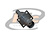 CONECTOR BNC 50 OHMS FÊMEA RETO CABO PAINEL CRIMPAGEM 0.4/2.5 BASE QUADRADA COM PARAFUSOS