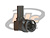 CONECTOR BNC 75 OHMS MACHO ANGULAR CABO CRIMPAGEM RGC-59