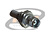 CONECTOR TNC FÊMEA RETO CABO PAINEL CRIMPAGEM RG-174 PINO FIXO SOLDA ROSCA E 2 PORCAS